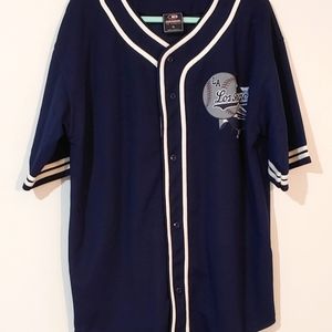 Vintage Men's LOS ANGELES The Authentic Colosseum Baseball Thick Blue Jersey XL